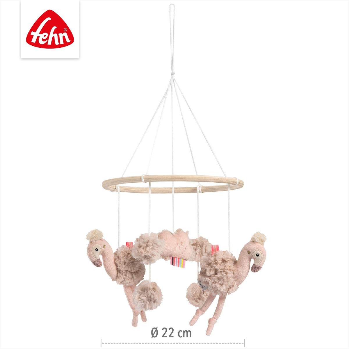 Holz-Mobile Flamingo