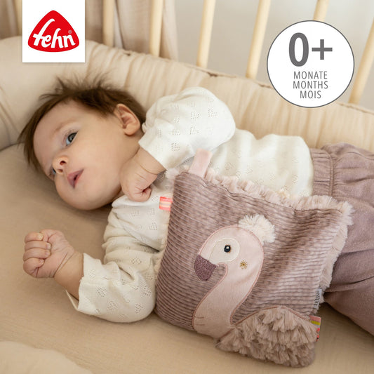 Coussin noyaux de cerises Flamant rose