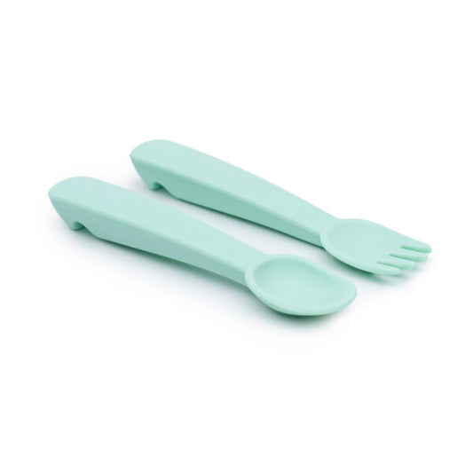 Minty groene baby bestek set