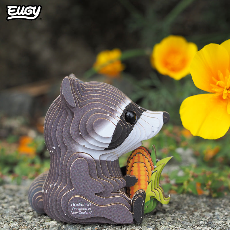 Maquette 3D EUGY 103 Raton laveur – mise en scène