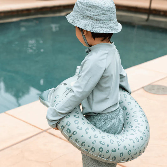 Bouée de piscine Léopard Vert