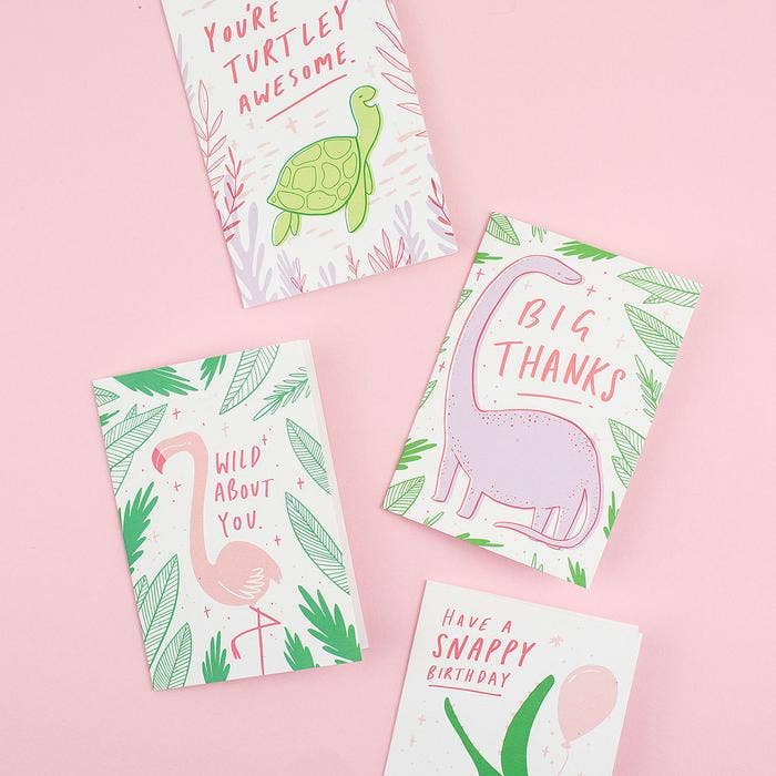 Dinosaurier "Vielen Dank" Grußkarte