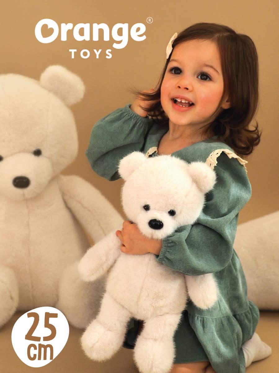 Weißer Teddybär, Kuscheltier – 25 cm – ab 0 Jahren
