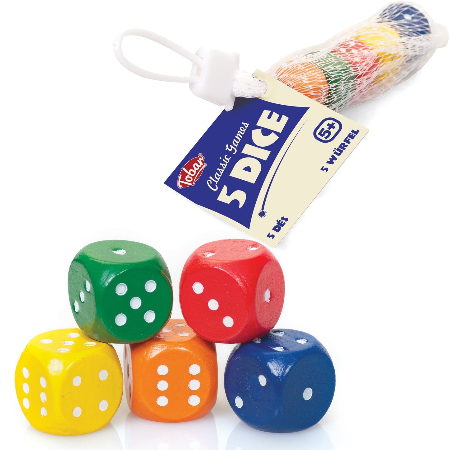 5 DÉS EN BOIS