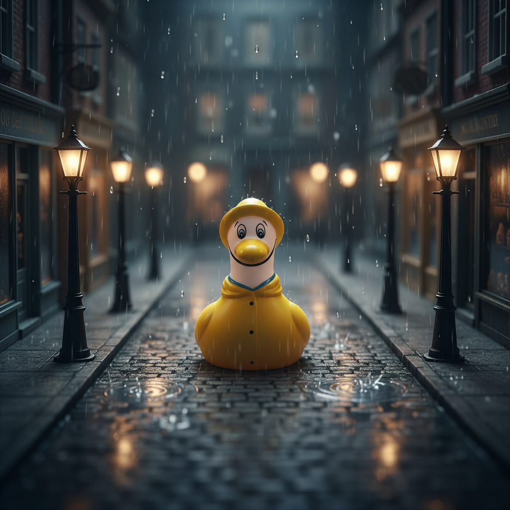 Seagull in a Yellow Raincoat
