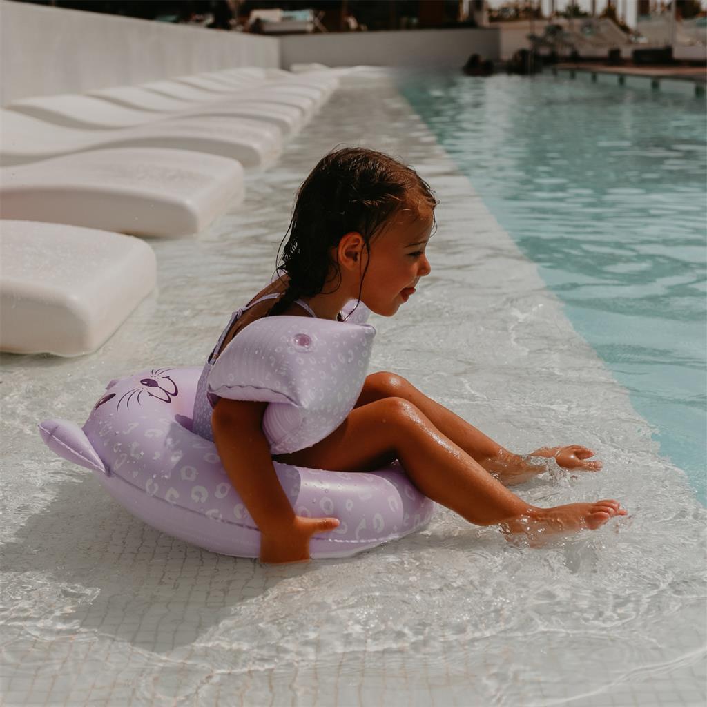 Lila Leopard Badeboje