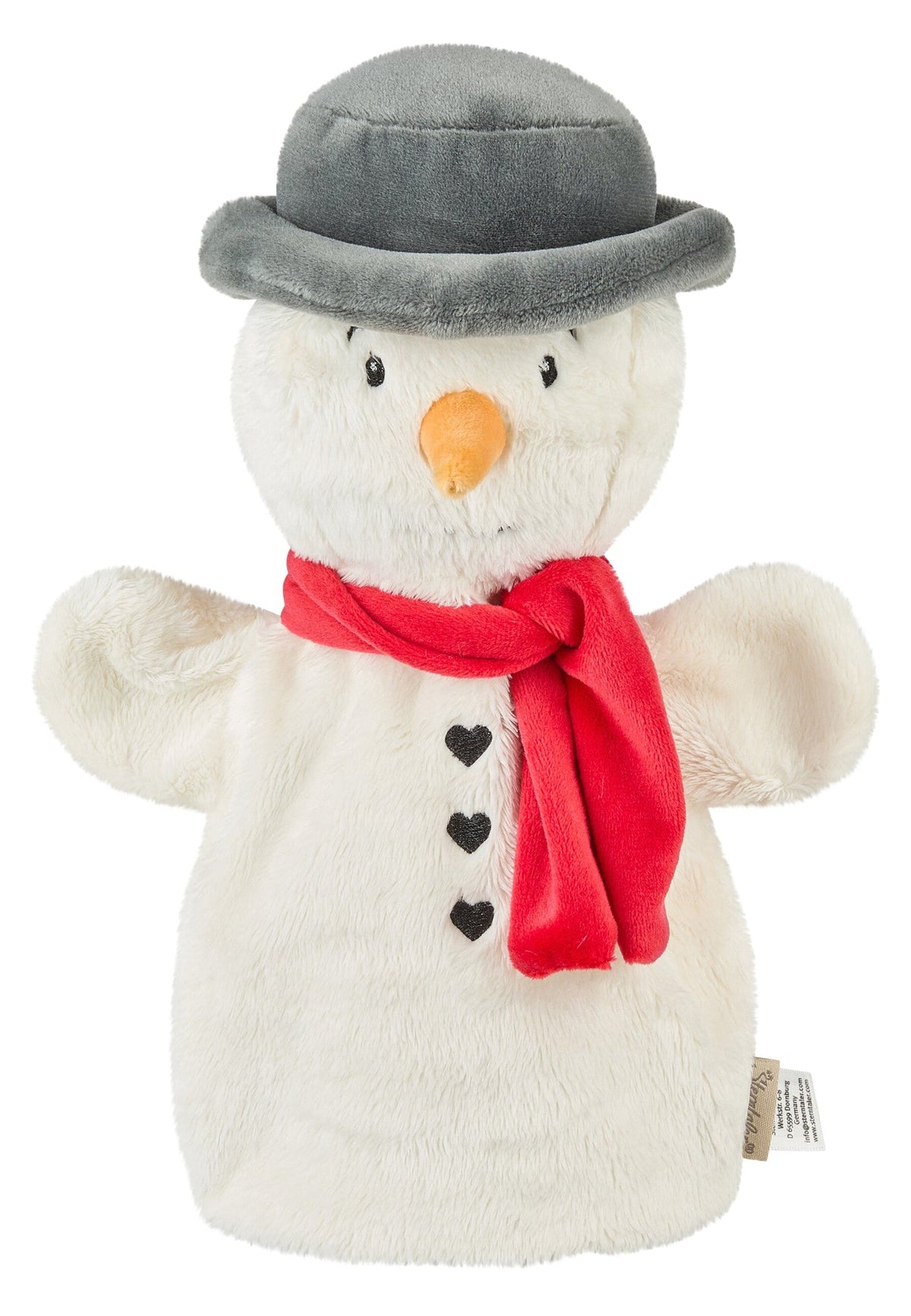 Marionnette à main Bonhomme de neige - 27 cm – vue 6