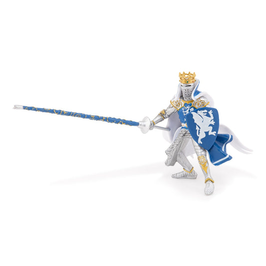 Figurine Roi au dragon bleu Papo - personnage médiéval