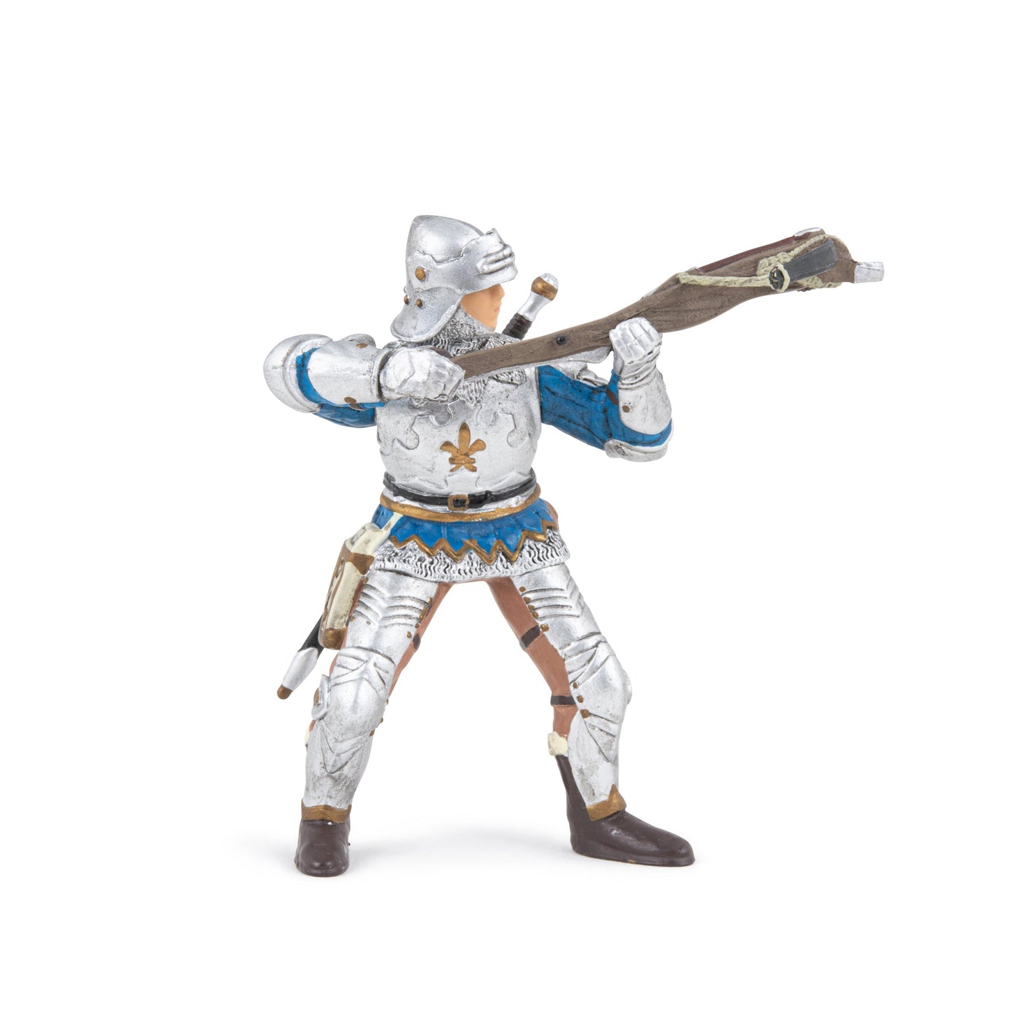 Figurine Arbalétrier bleu en armure Papo - personnage médiéval