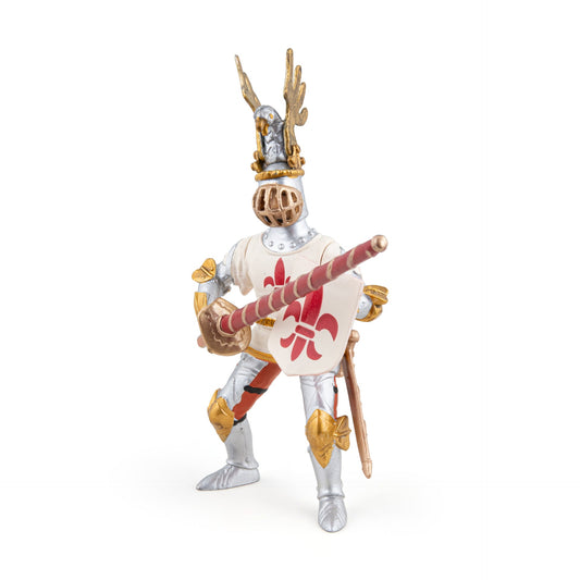 Figurine Chevalier blanc fleur de lys Papo - personnage médiéval