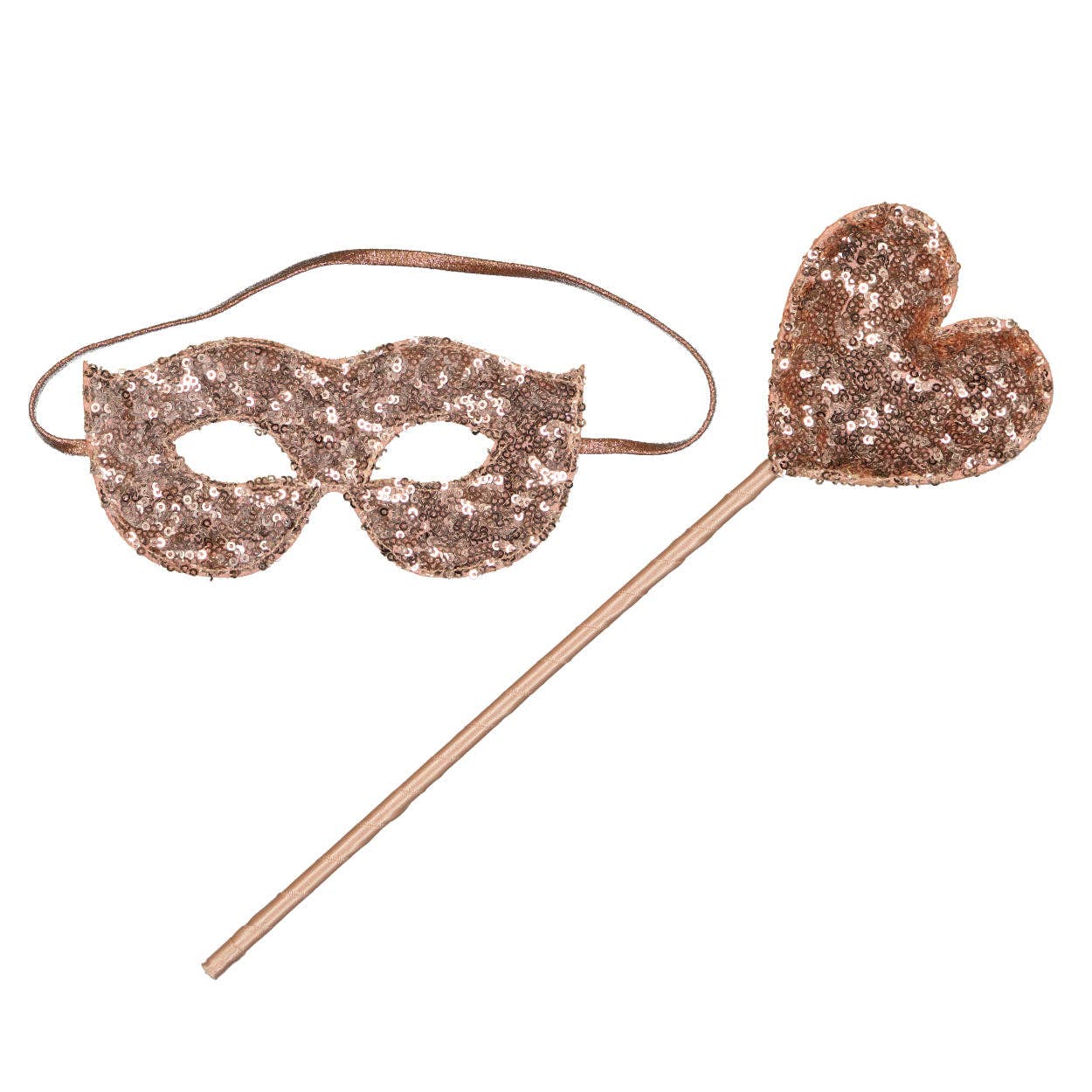 Maske - Rosa Pailletten