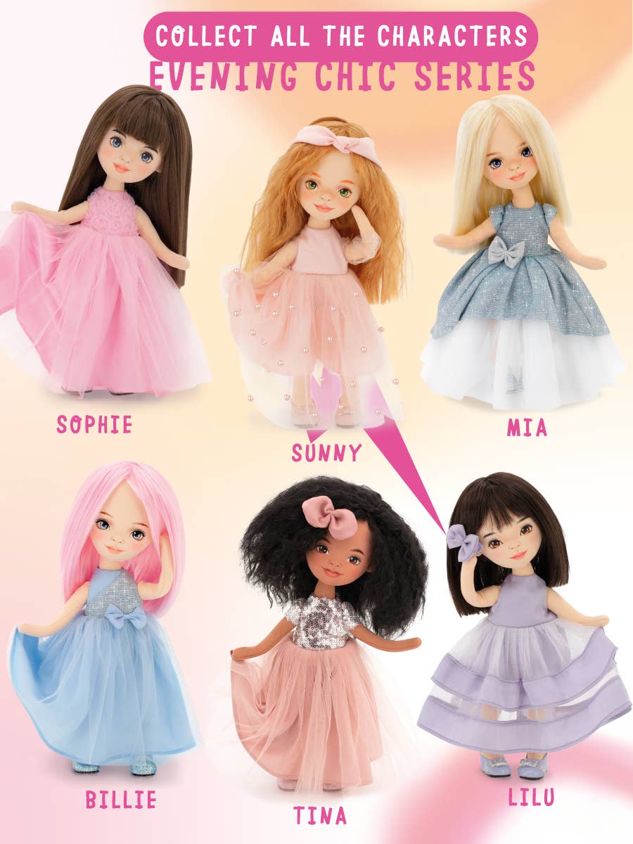 Sunny-Puppe im rosa Kleid – 32 cm