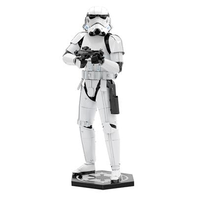 MetalEarth: ICONX - STAR WARS/STORMTROOPER 6,35x7,62x17,3cm, maquette 3D en métal avec 2.5 feuilles multicolorées, en boîte 13,5x22x2cm, 14+