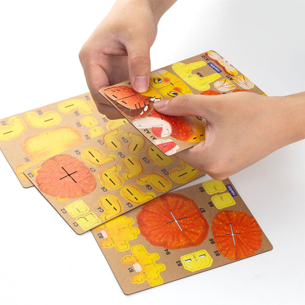 Puzzle 3D Construction - Lion