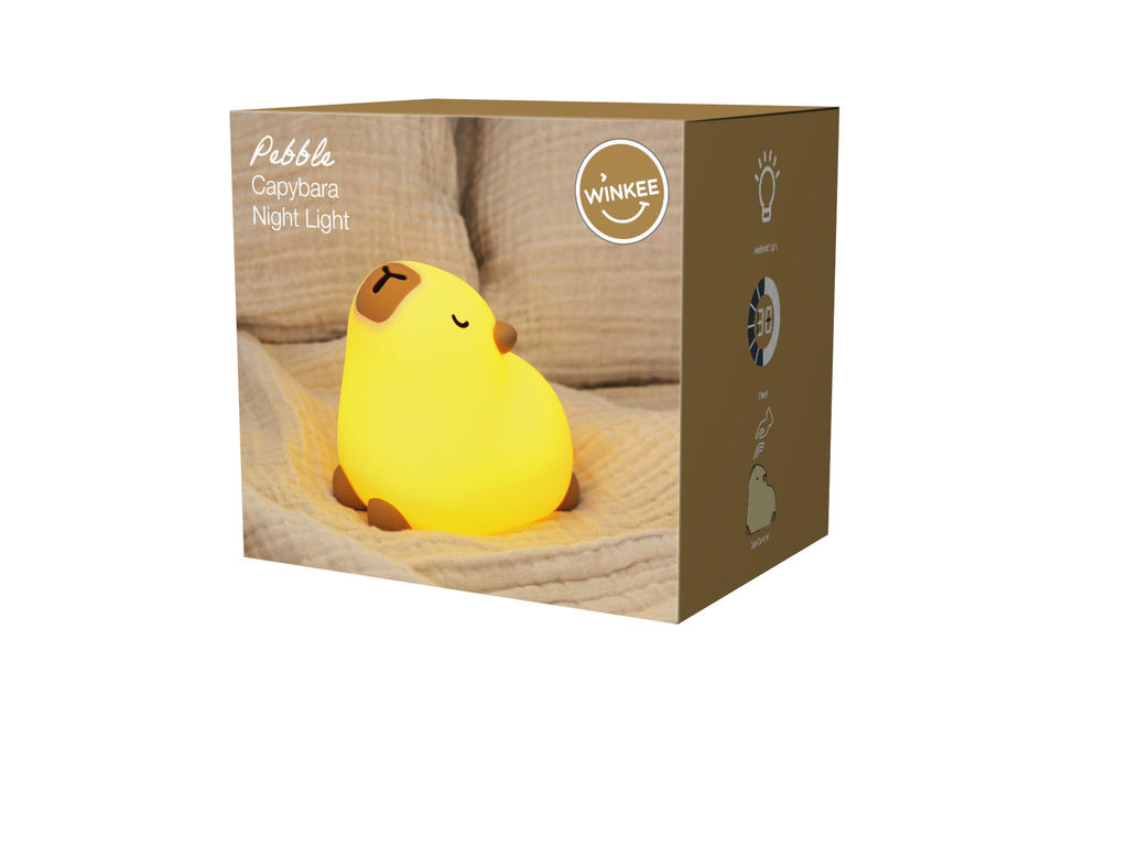Veilleuse en silicone Capybara Pebble Winkee – vue 3