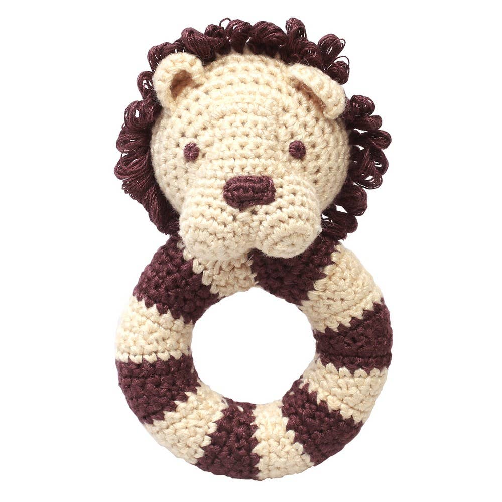 Beißring Löwe beige