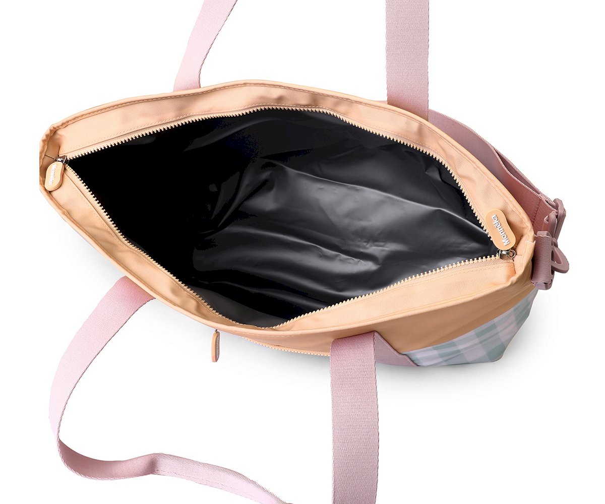 Isolierte Tasche mit Aprikosenstreifen