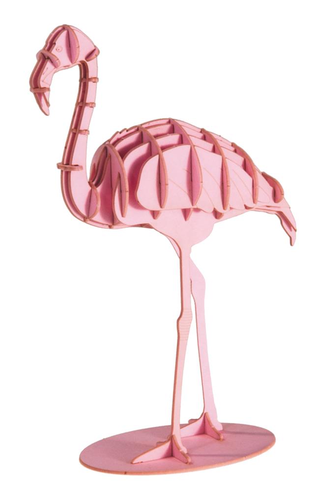 Modèle En Papier 3D - Flamant Rose