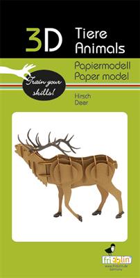 3D Papiermodell - Hirsch