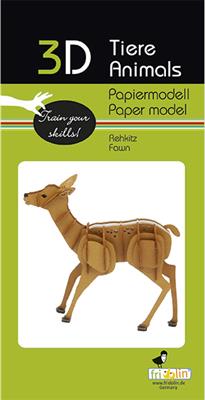 3D Papiermodell - Rehkitz