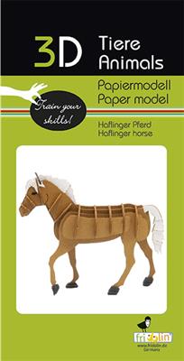 Modèle En Papier 3D - Cheval Haflinger – vue produit 2