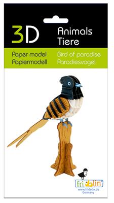 3D-Papiermodell - Paradiesvogel