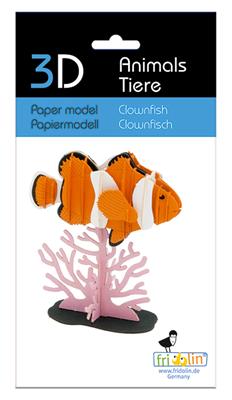 Modèle En Papier 3D - Poisson Clown – vue produit 2