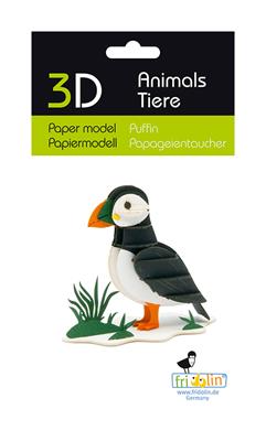 3D Paper Model - Puffin