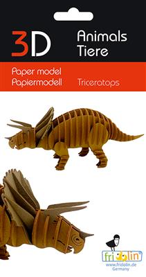 3D Papiermodell - Triceratops