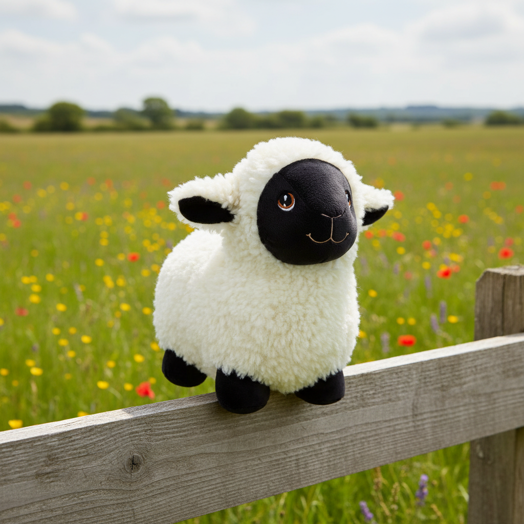Peluche mouton à face noire Keeleco 25 cm – photo complémentaire SE3062