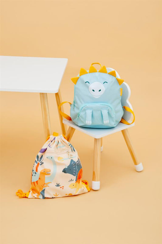 Isolierter Dinosaurier-Rucksack