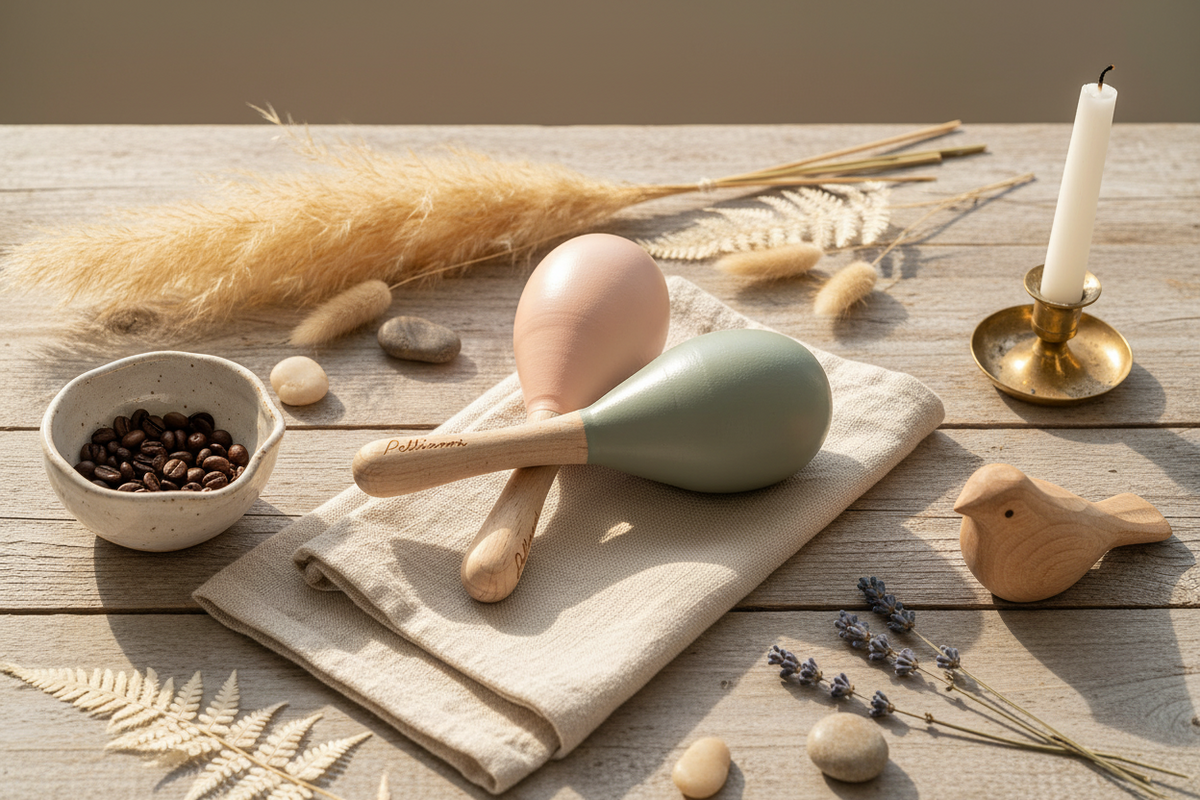 Maracas en bois Pastel – vue produit 2