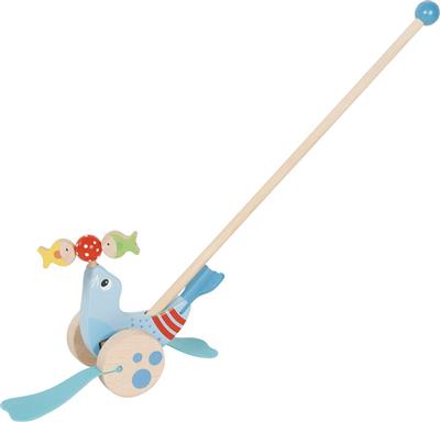 Animal à pousser: PHOQUE H19cm, bois, 1+