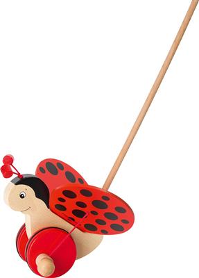 Animal à pousser: COCCINELLE Florah H18cm, bois, 1+