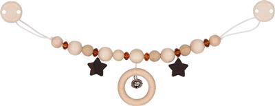 Goki Baby Hochet pour Landau: AMBRE L40cm, avec clips, en bois
