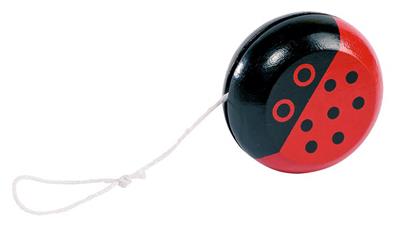 Yo-yo: COCCINELLE diam.4cm, bois peint, 4+
