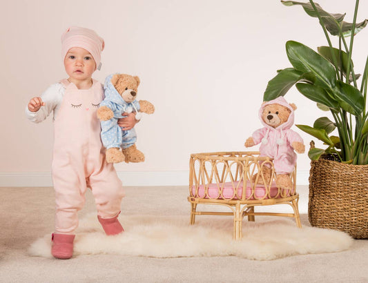 Peluche Ours en pyjama bleu