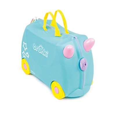 Trunki Ride-on: LICORNE Una 46x30x21cm, avec autocollants, emballage polyglotte, empilable, emballé à l'unité dans une boite VPC, 3+