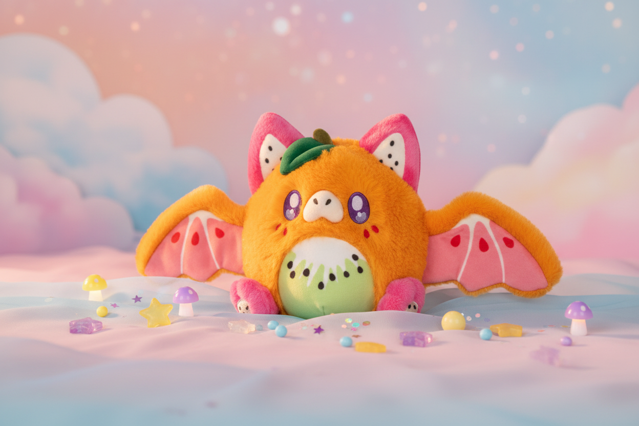 Mini-Quetsch-Fruchtfledermaus-Plüschtier