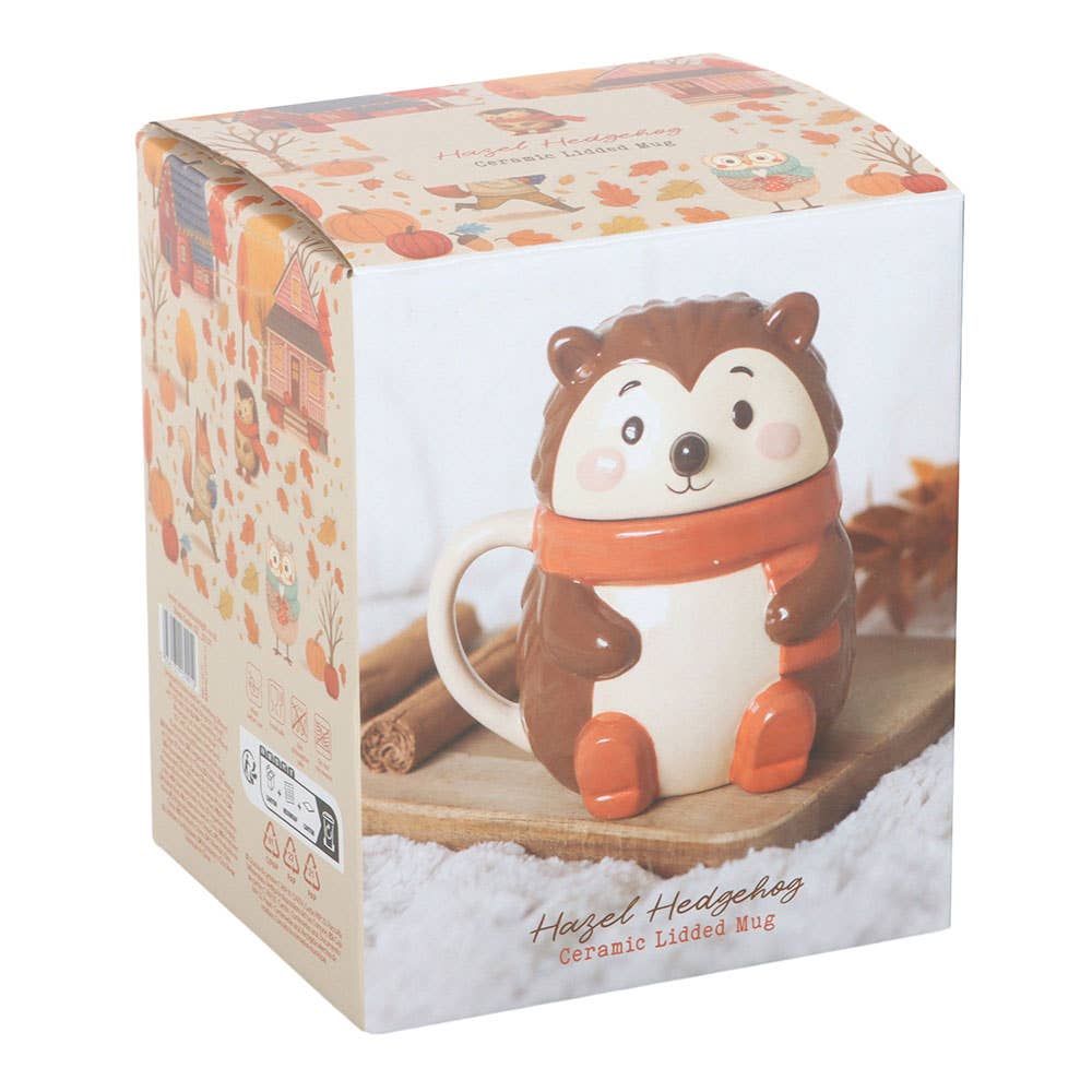 Hazel the Hedgehog Mug with Lid