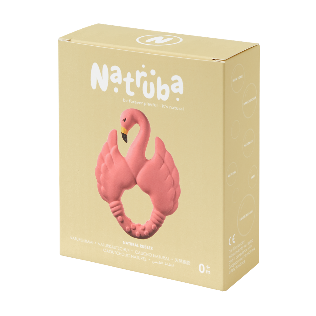 Anneau de Dentition Flamant Rose