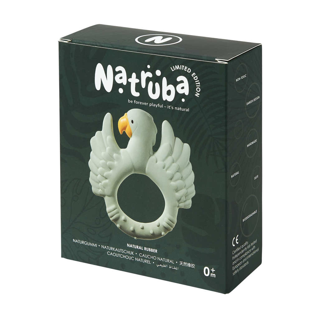 Green Parrot Teething Ring