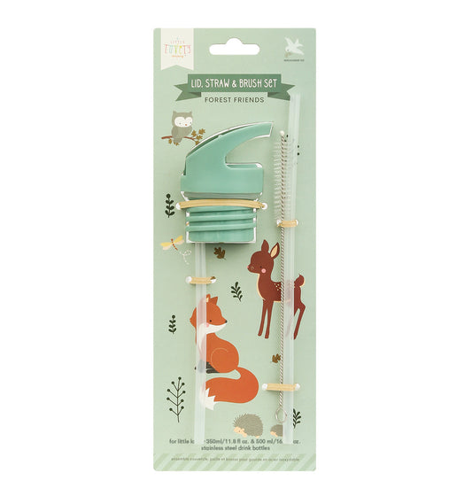 Kit bouchon, paille et goupillon - Amis de la forêt – vue 2 – A Little Lovely Company