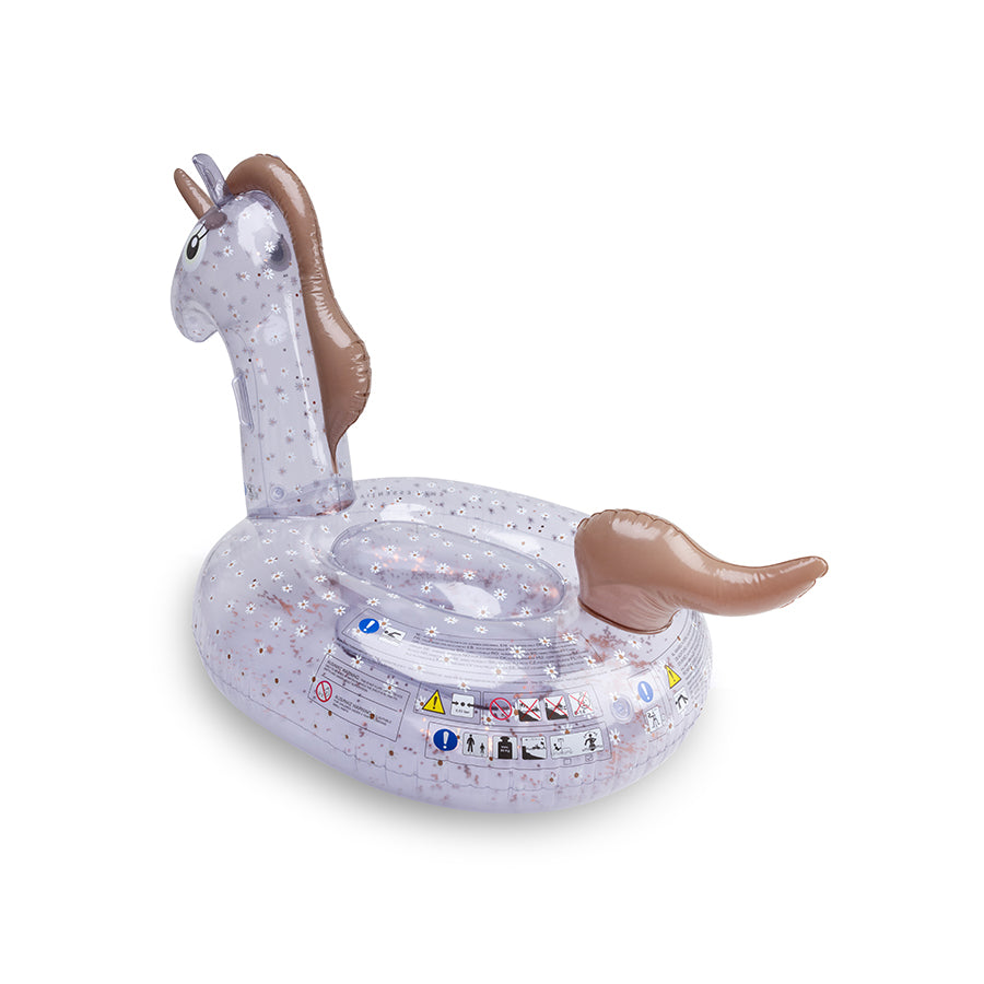 Aufblasbares Einhorn – Blau – Gänseblümchen-Blume