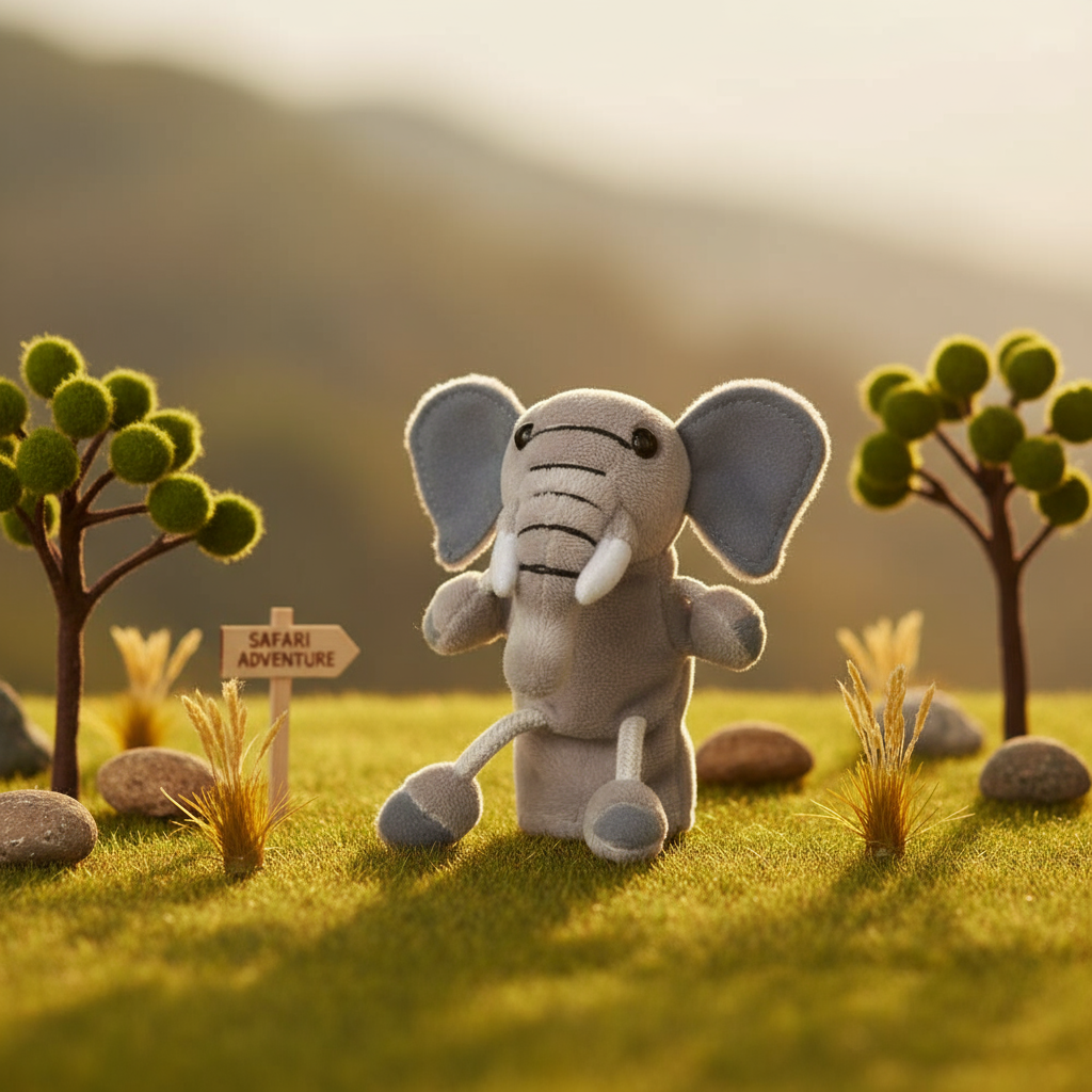 Marionnette à doigts Éléphant