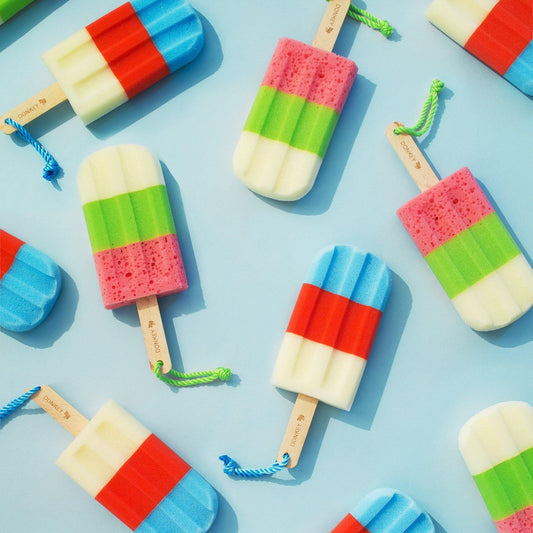 Blauer Eis-Pop-Schwamm
