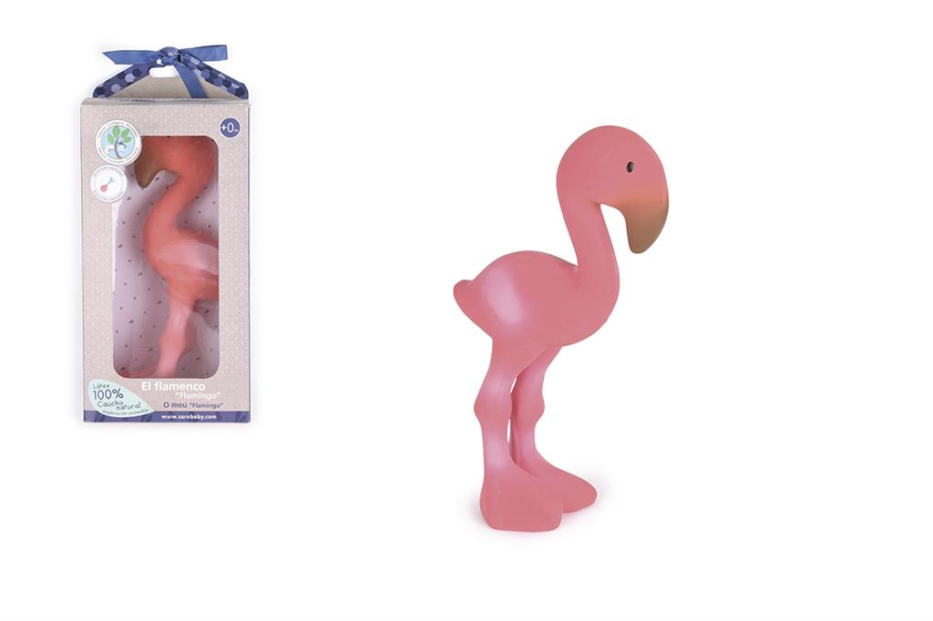 Hochet Flamant Rose, vue produit – Tikiri
