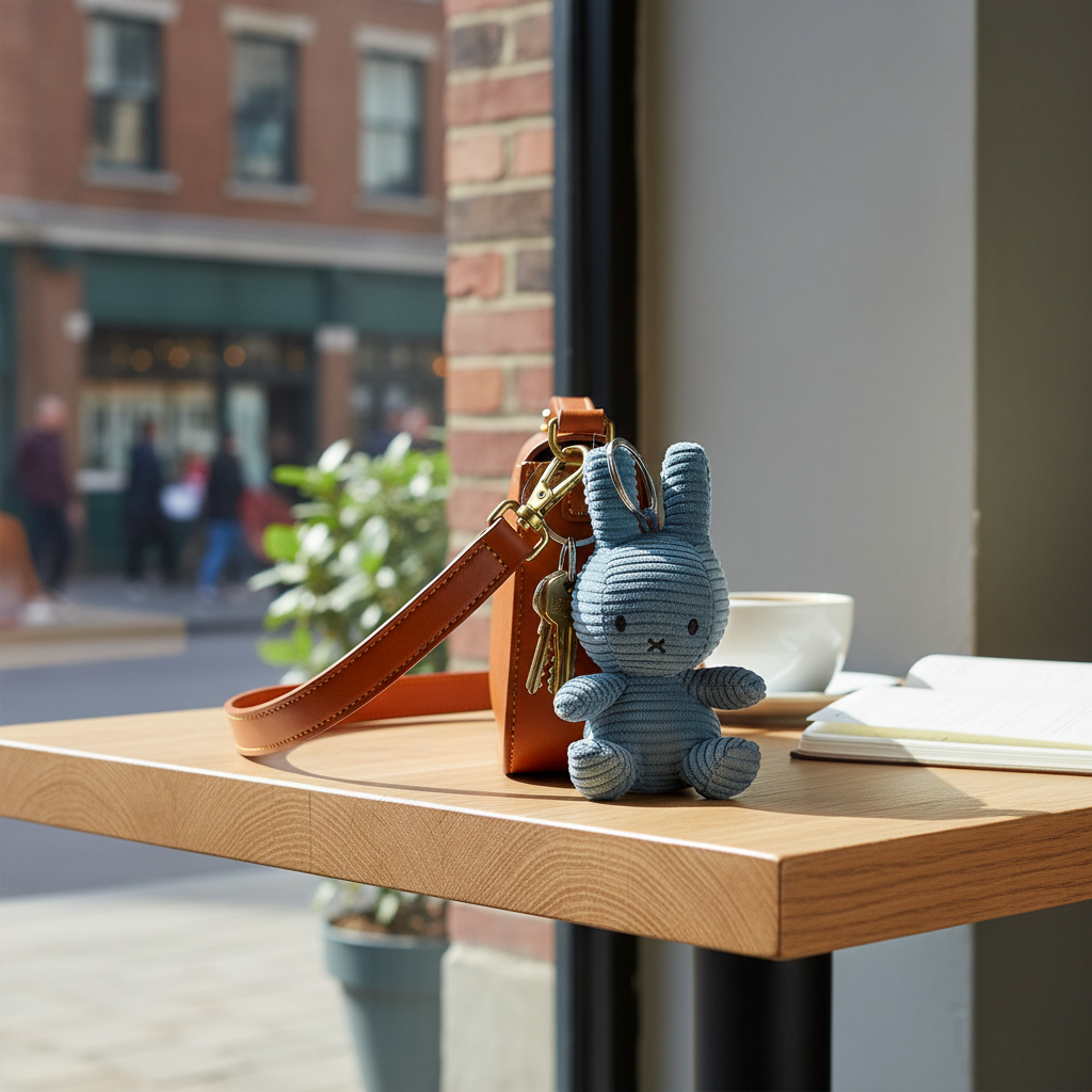 Miffy Rabbit Corduroy Keychain