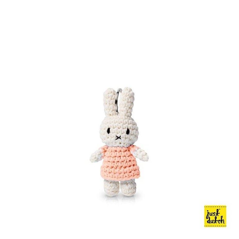Porte-clés Lapin Miffy en Crochet - Rose pastel