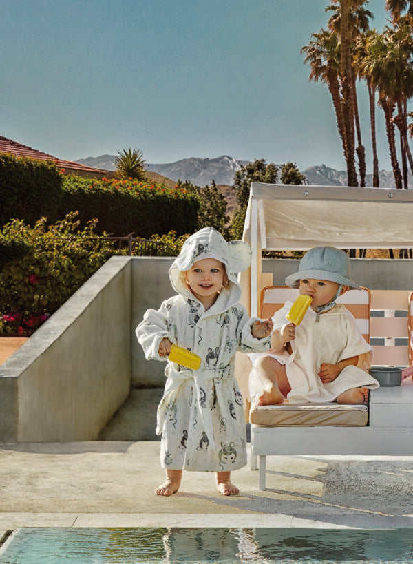 Poncho de Bain Vanilla White